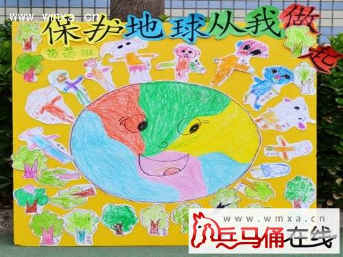 口中心幼儿园举办 世界地球日 主题绘画活动_