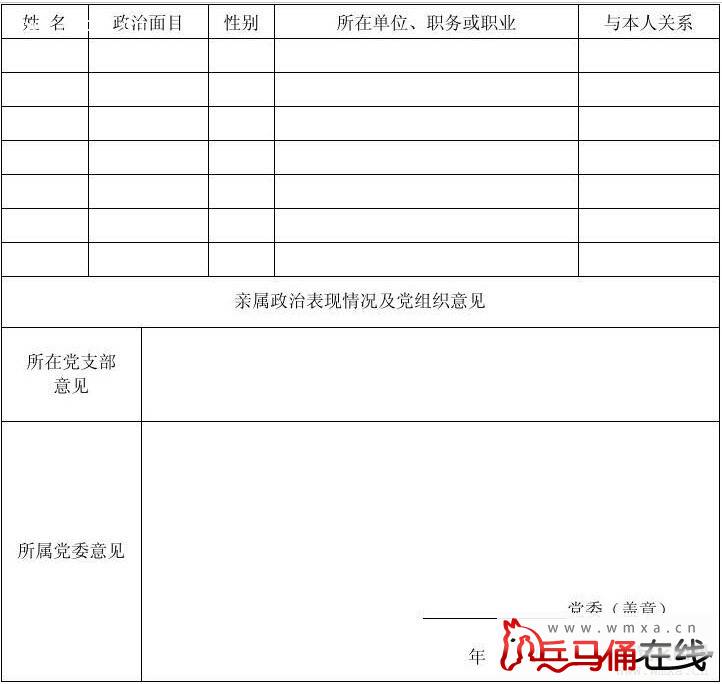 【政审材料证明】